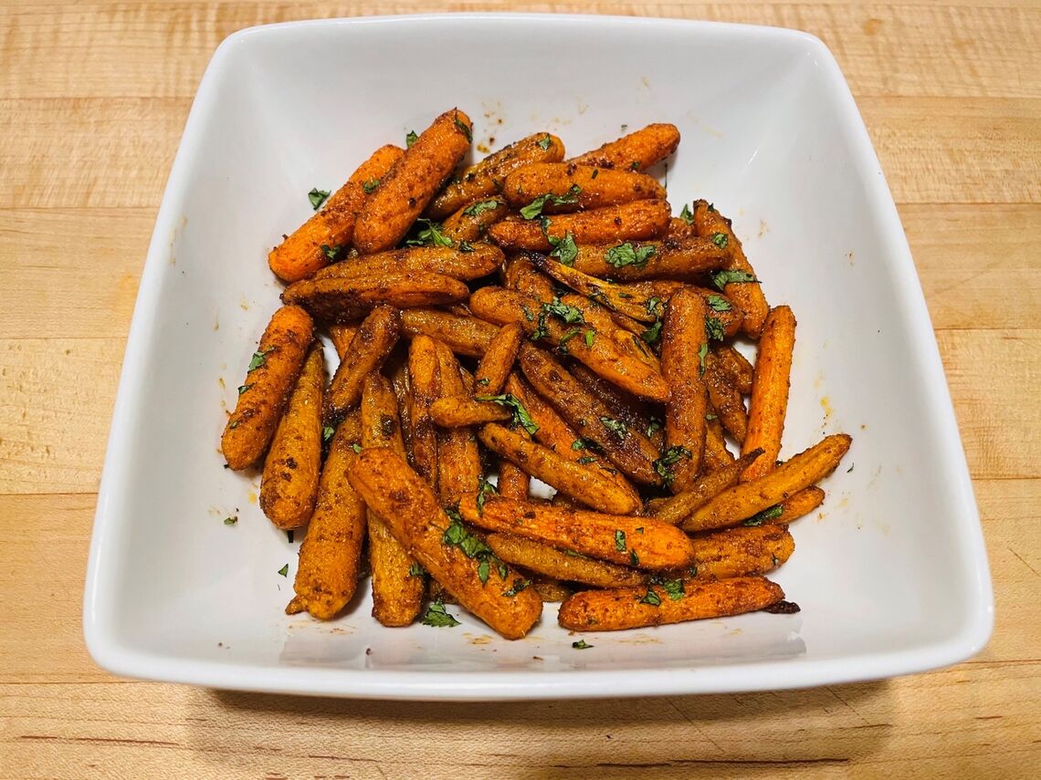 north african spiced baby carrots